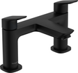 Hansgrohe Logis 2-hole Rim Mounted Bath Mixer - Matt Black - 71437670