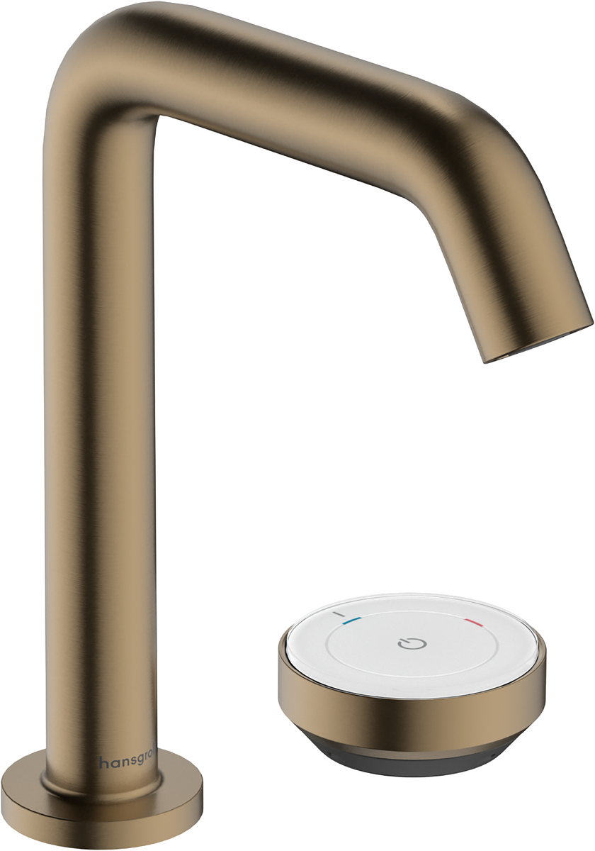 Hansgrohe Tecturis S 2-hole Basin Mixer 150 Coolstart Ecosmart+ With Waste Set - Brushed Bronze - 73353140