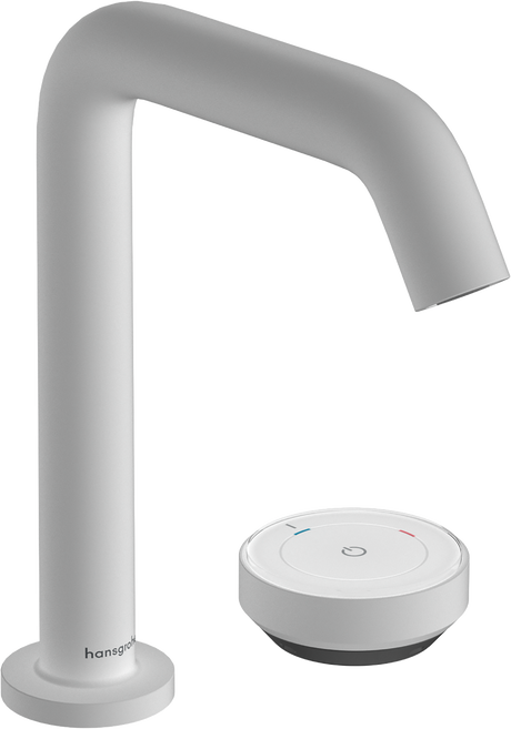 Hansgrohe Tecturis S 2-hole Basin Mixer 150 Coolstart Ecosmart+ With Waste Set - Matt White - 73353700