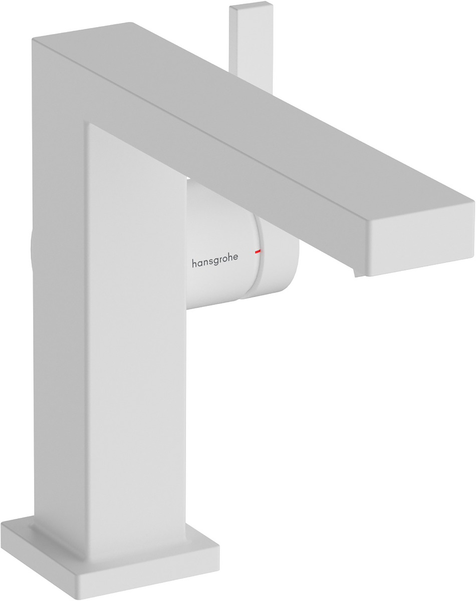 Hansgrohe Tecturis E Single Lever Basin Mixer 110 Fine Coolstart EcoSmart+ With Pop Up-waste Set - Matt White - 73023700