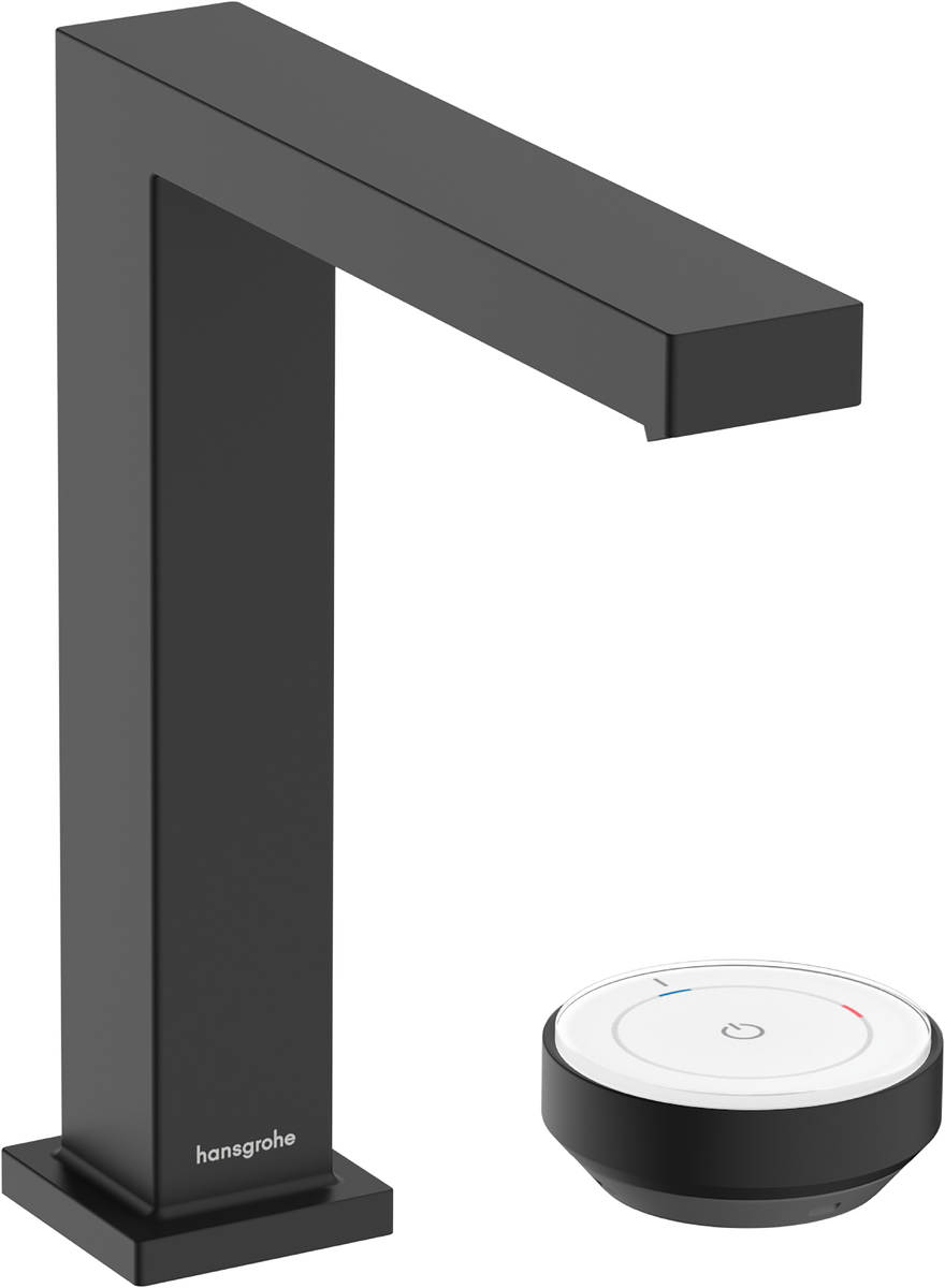 Hansgrohe Tecturis E 2-hole Basin Mixer 150 Coolstart Ecosmart+ With Waste Set - Matt Black - 73053670