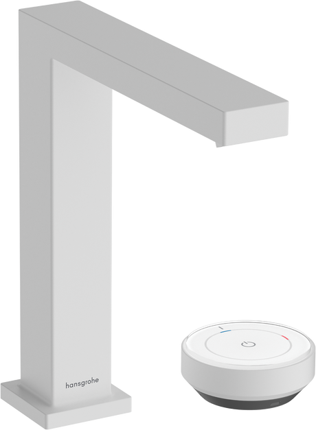 Hansgrohe Tecturis E 2-hole Basin Mixer 150 Coolstart Ecosmart+ With Waste Set - Matt White - 73053700