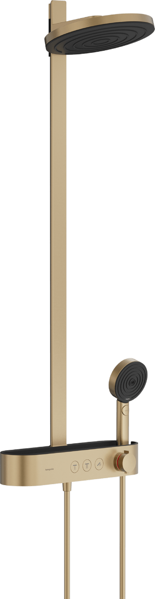 Hansgrohe Pulsify S Showerpipe 260 2jet EcoSmart with ShowerTablet Select 400 - Brushed Bronze - 24241140