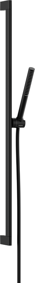 Hansgrohe Pulsify S Shower Set 100 1jet Ecosmart+ with Shower Bar 90cm - Matt Black - 24383670
