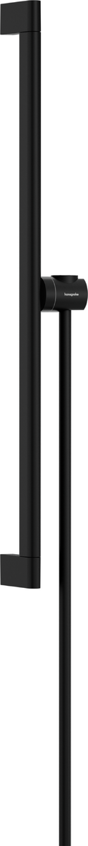 Hansgrohe Unica Shower Bar S Puro 65 Cm with Easy Slide Hand Shower Holder and Isiflex Shower Hose 160 Cm - Matt Black - 24402670