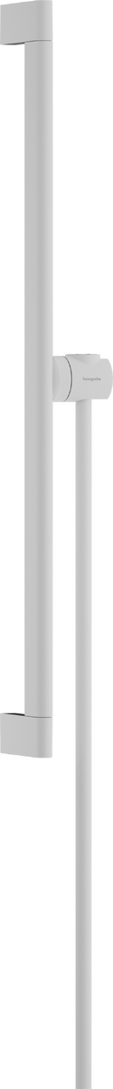 Hansgrohe Unica Shower Bar S Puro 65 Cm with Easy Slide Hand Shower Holder and Isiflex Shower Hose 160 Cm - Matt White - 24402700