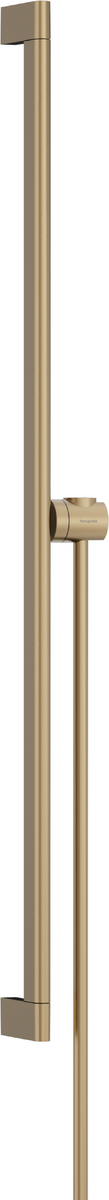 Hansgrohe Unica Shower Bar S Puro 90 Cm with Easy Slide Hand Shower Holder and Isiflex Shower Hose 160 Cm - Brushed Bronze - 24405140