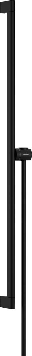 Hansgrohe Unica Shower Bar S Puro 90 Cm with Easy Slide Hand Shower Holder and Isiflex Shower Hose 160 Cm - Matt Black - 24405670