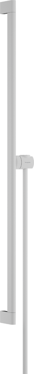 Hansgrohe Unica Shower Bar S Puro 90 Cm with Easy Slide Hand Shower Holder and Isiflex Shower Hose 160 Cm - Matt White - 24405700