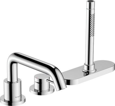 Hansgrohe Tecturis S 3-hole Rim-mounted Single Lever Bath Mixer- Chrome - 73447000