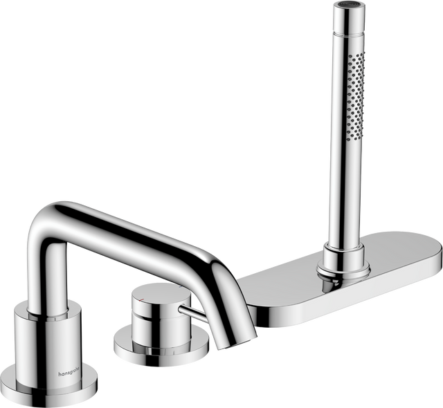 Hansgrohe Tecturis S 3-hole Rim-mounted Single Lever Bath Mixer- Chrome - 73447000
