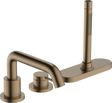 Hansgrohe Tecturis S 3-hole Rim-mounted Single Lever Bath Mixer - Brushed Bronze - 73447140
