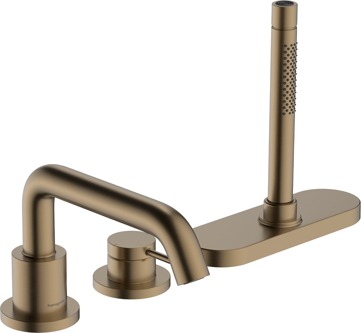Hansgrohe Tecturis S 3-hole Rim-mounted Single Lever Bath Mixer - Brushed Bronze - 73447140