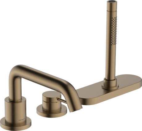 Hansgrohe Tecturis S 3-hole Rim-mounted Single Lever Bath Mixer - Brushed Bronze - 73447140