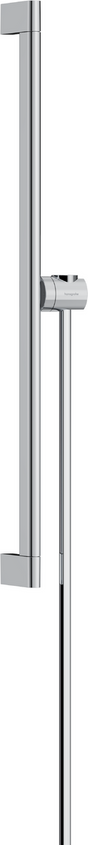 Hansgrohe Unica Shower Bar S Puro 65 Cm with Easy Slide Hand Shower Holder and Isiflex Shower Hose 160 Cm - Chrome - 24402000
