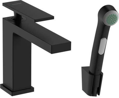Hansgrohe Tecturis E Single Lever Basin Mixer 110 With Bidette Hand Shower - Matt Black - 73210670