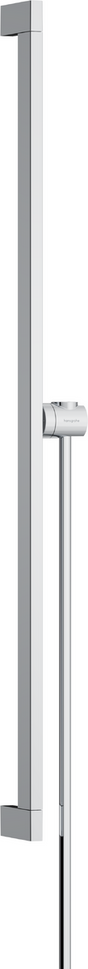 Hansgrohe Unica Shower Bar E Puro 90 Cm With Easy Slide Hand Shower Holder And Isiflex Shower Hose 160cm - Chrome - 24403000