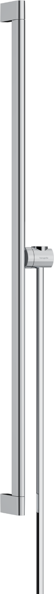 Hansgrohe Unica Shower Bar S Puro 90 Cm with Easy Slide Hand Shower Holder and Isiflex Shower Hose 160 Cm - Chrome - 24405000