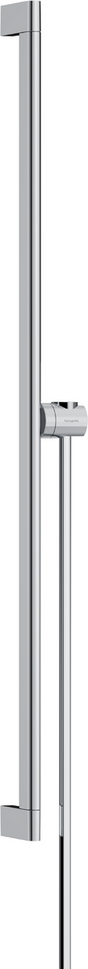 Hansgrohe Unica Shower Bar S Puro 90 Cm with Easy Slide Hand Shower Holder and Isiflex Shower Hose 160 Cm - Chrome - 24405000