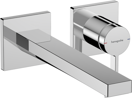 Hansgrohe Tecturis E single lever basin mixer in chrome with sleek modern design and eco-friendly water-saving technology