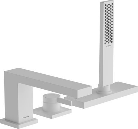 Hansgrohe Tecturis E Single Lever Bath Mixer - Matt White - 73443700