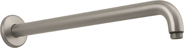 Hansgrohe Shower Arm 389mm in brushed nickel finish with durable brass construction and standard 1/2-inch connection
