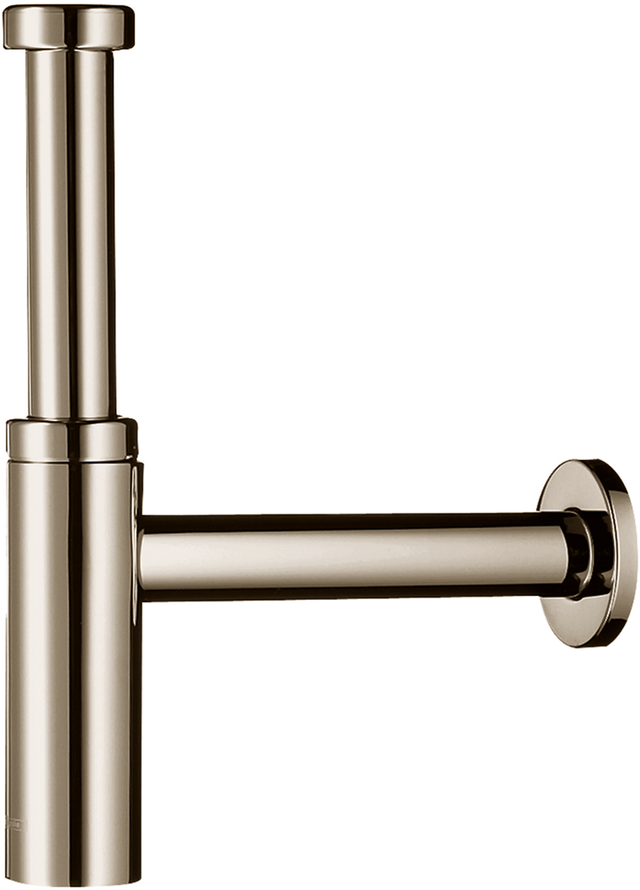 Hansgrohe Bottle Trap Flowstar S polished nickel plumbing drain trap with sleek design