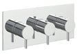 JTP Florence Horizontal Thermostatic Concealed 2 Outlet Shower Valve - Chrome - 15693A