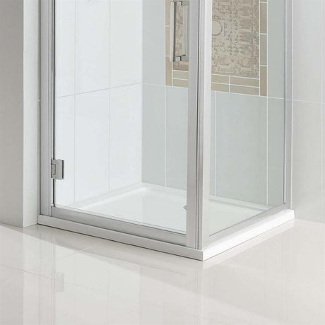 Eastbrook Volente Square Shower Tray 800mm - White - 158.051 - TAP 'N' SHOWER
