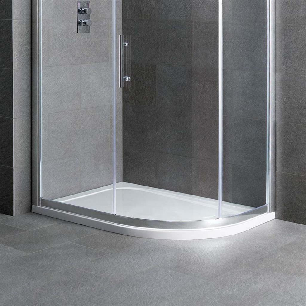 Eastbrook Volente Right Hand Offset Quadrant Shower Tray 1000mm x 760mm - White - 158.646 - TAP 'N' SHOWER