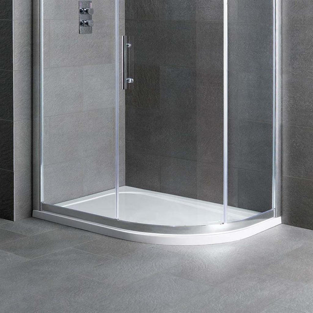 Eastbrook Volente Right Hand Offset Quadrant Shower Tray 1000mm x 760mm - White - 158.646 - TAP 'N' SHOWER