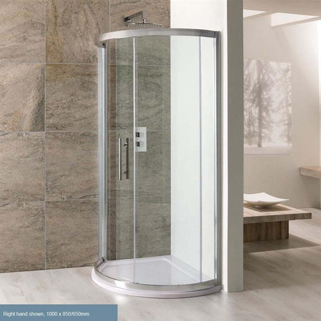 Eastbrook Volente Spacesaver Offset Quadrant Shower Tray Right Handed - White - 158.734 - TAP 'N' SHOWER