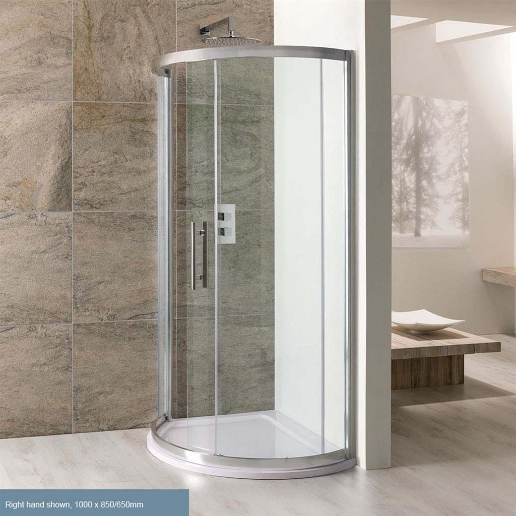 Eastbrook Volente Spacesaver Offset Quadrant Shower Tray Left Handed - White - 158.735 - TAP 'N' SHOWER