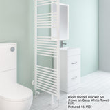 Eastbrook Room Divider Bracket Set - White - 16.153 - TAP 'N' SHOWER
