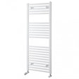 Towelrads Pisa Straight Heated Towel Rail 1200mm High x 500mm Wide - White - 160007