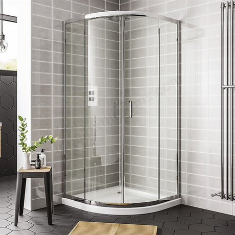 Oakham Spring Quadrant Shower Enclosure Offset - 1000 x 800mm - Double Door