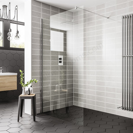 Oakham Spring 700mm Wetroom Shpwer Screen - Chrome