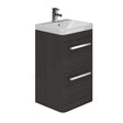 Oakham Vermont Floor Standing Vanity Unit & 1 Tap Hole Basin 500mm 2 Drawer - Dark Grey - TAP 'N' SHOWER