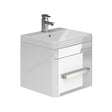 Oakham Vermont Wall Hung Vanity Unit & 1 Tap Hole Basin 500mm 1 Drawer - White