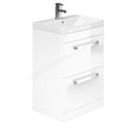 Oakham Vermont Floor Standing Vanity Unit & 1 Tap Hole Basin 800mm 2 Drawer - White Gloss