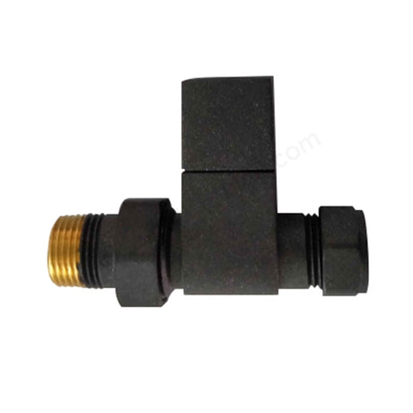 Oakham Square Straight Radiator Valve Pack Anthracite 