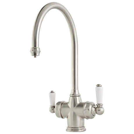 Perrin & Rowe 1937 Polaris 3 in 1 Instant Hot Water Sink Mixer - Satin Brass 