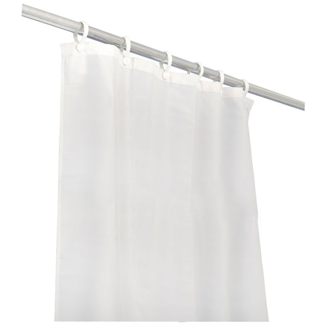 Bathex Professional Weighted 4oz Polyester Shower Curtain 1830mm x 1830mm - White - 65390