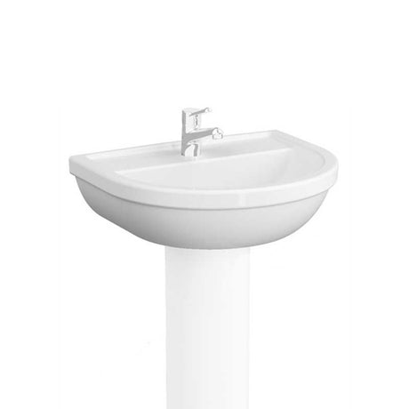 Vitra Milton 1 Tap Hole Washbasin 550mm - White - 5751L003-0999