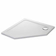 Mira Flight Safe Offset Pentagonal Shower Tray Left Handed Flat Top 1200x900mm - White - 1.1697.026.AS
