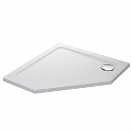 Mira Flight Safe Offset Pentagonal Shower Tray Left Handed Flat Top 1200x900mm - White - 1.1697.026.AS