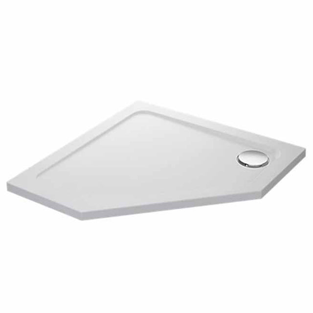 Mira Flight Safe Offset Pentagonal Shower Tray Left Handed Flat Top 1200x900mm - White - 1.1697.026.AS