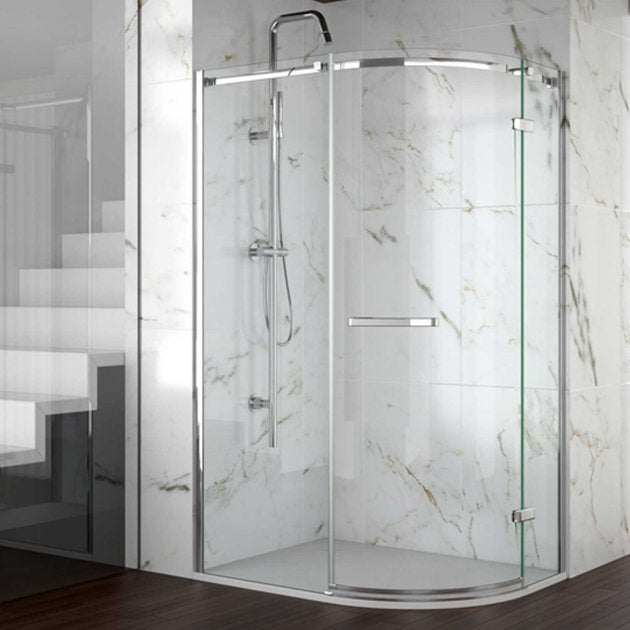 Merlyn 8 Series Frameless Offset Quadrant Shower Enclosure 1000mm x 800mm - 8mm Glass - A0601EH