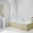 Merlyn 1500mm High x 800mm Wide Square Fixed Bath Screen - 8mm Clear Glass - MB14