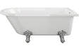 Prystine Hoppus Freestanding 2 Tap Hole Corner Bath With Feet 1700 x 750 x 650mm - White - PRIS102820
